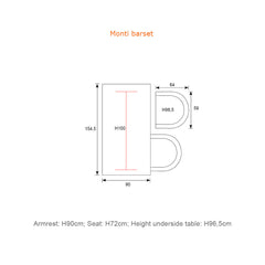 Monti - 4 Seater Bar Set