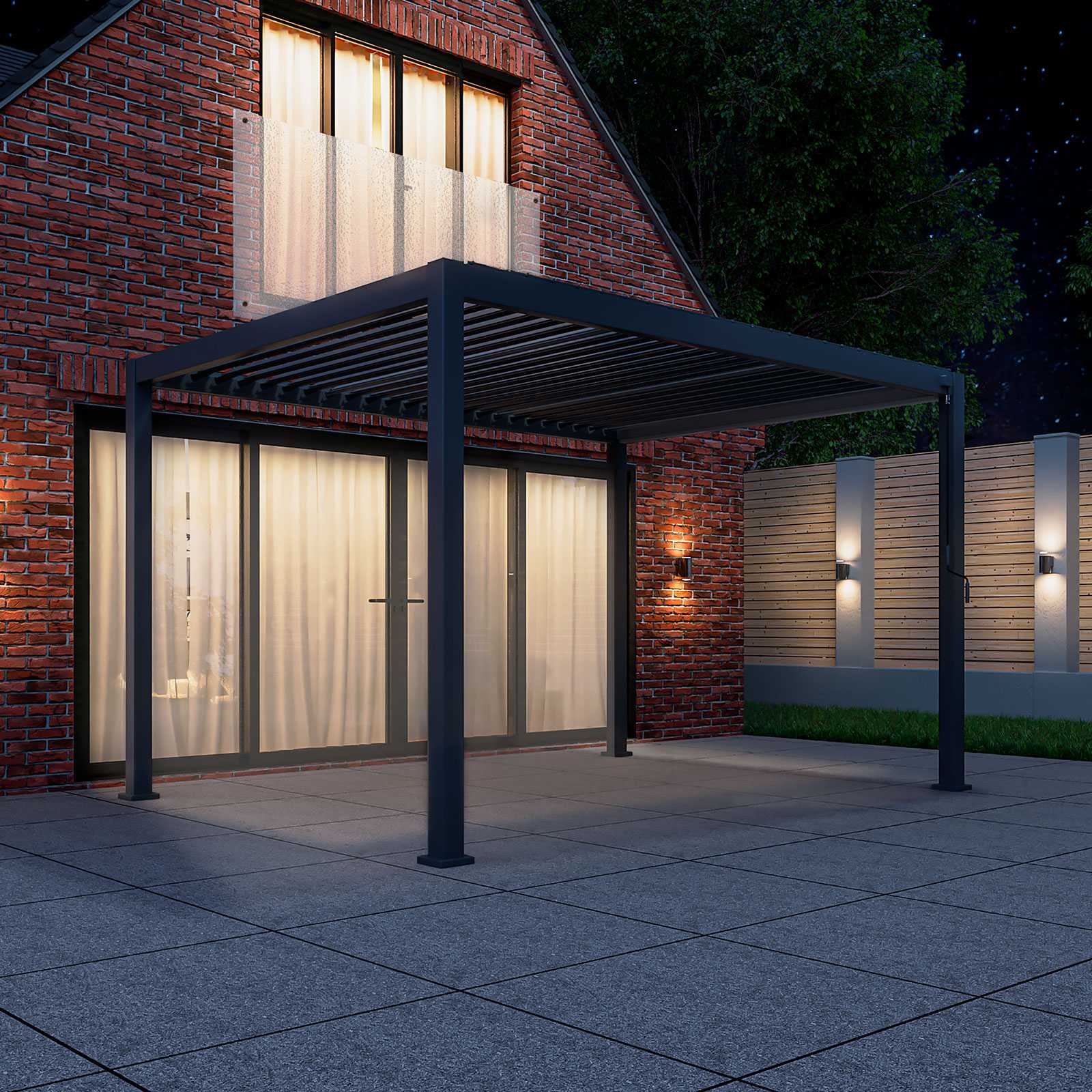 Tivoli 3.6m x 3m Grey Frame Free Standing Pergola