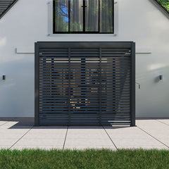 Tivoli 3m x 3m Grey Frame Wall Mounted Pergola