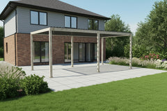 Tivoli 7.2m x 3.6m Wood Effect Free Standing Pergola