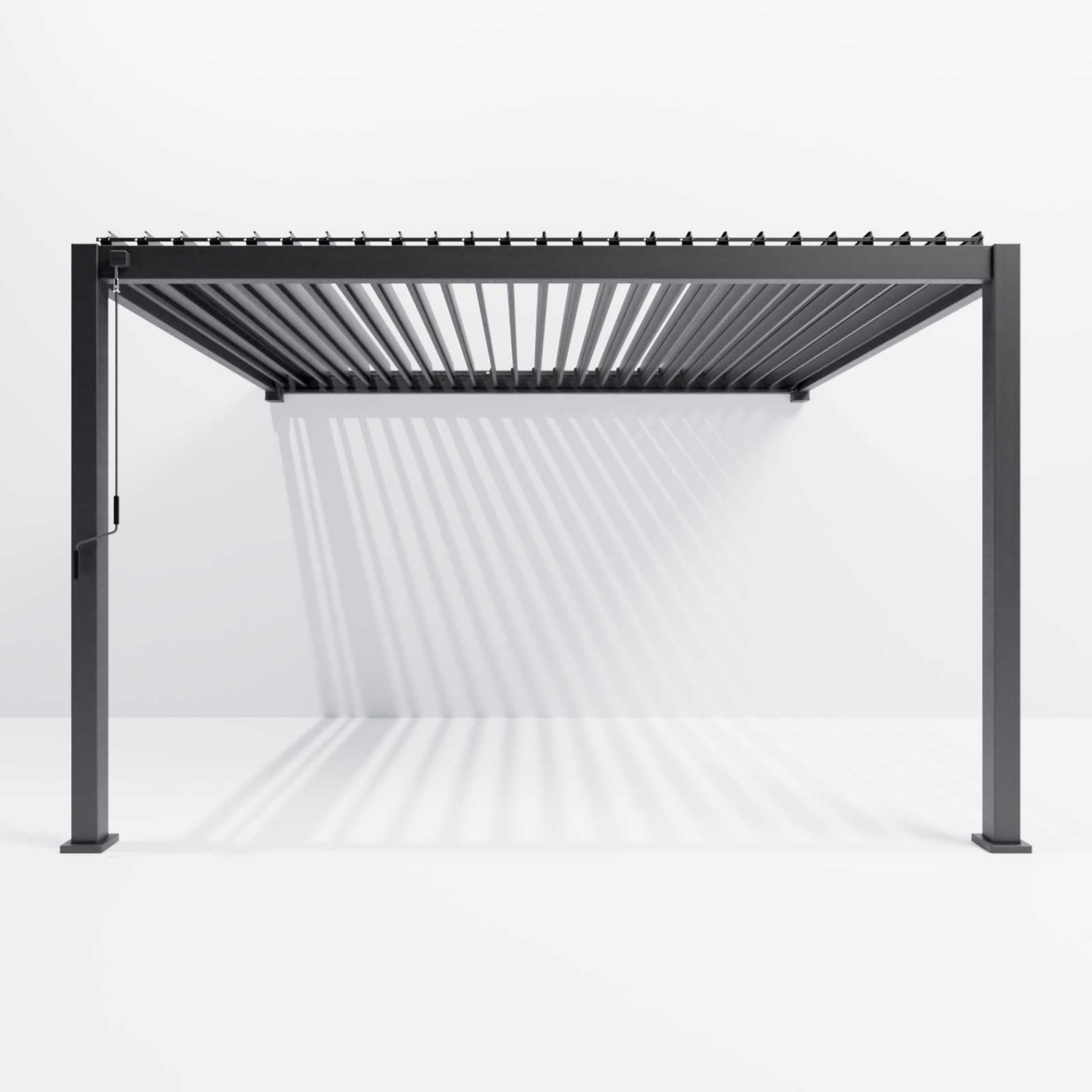 Tivoli 4m x 3m Grey Frame Wall Mounted Pergola