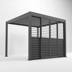 Tivoli 3m x 3m Grey Frame Wall Mounted Pergola