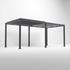 Tivoli E-LED 6m x 3m Grey Frame Free Standing Pergola