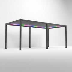 Tivoli E-LED 6m x 3m Grey Frame Free Standing Pergola