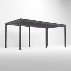 Tivoli E-LED 6m x 3m Grey Frame Free Standing Pergola