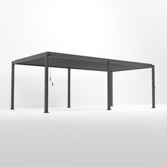 Tivoli 8m x 3.6m Grey Frame Free Standing Pergola