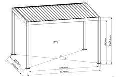 Nuevo 4m x 3m Free Standing Pergola with Retractable Roof