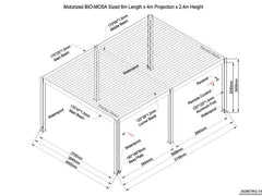 Sagres 6m x 4m Free Standing Pergola