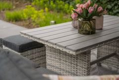 Seagull - Lounge & Dining Cloudy Grey Rattan Corner Group