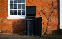 Single Galvanized Steel Wheelie Bin Store Anthracite