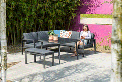 Wellington - Outdoor Lounge & Dining Corner Group with Table & Bench