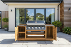 Barletta Teak Kitchen BBQ Cabinet on Wheels