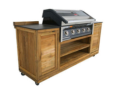 Barletta Teak Kitchen BBQ Cabinet on Wheels