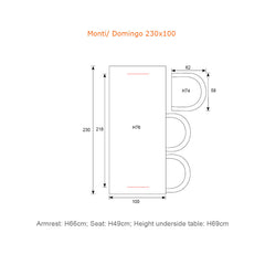 Domingo 6 Seater Dining Table with Monti Dining Chairs