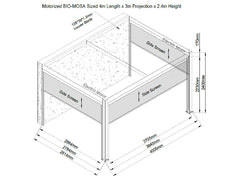 Sagres 4m x 3m Wall Mounted Pergola