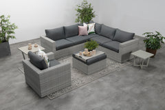 Orangebird - Rattan Weave Armchair in Vintage Grey