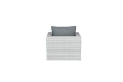 Orangebird - Rattan Weave Armchair in Vintage Grey