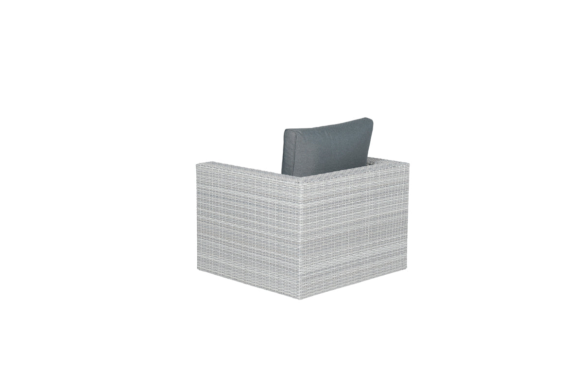 Orangebird - Rattan Weave Armchair in Vintage Grey