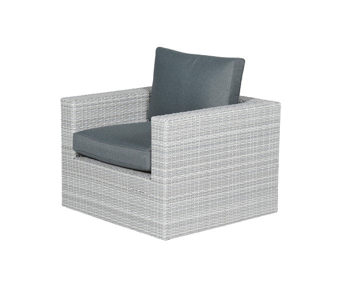 Orangebird - Rattan Weave Armchair in Vintage Grey