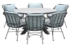 Margriet Grey - Six Seater Round Dining Suite