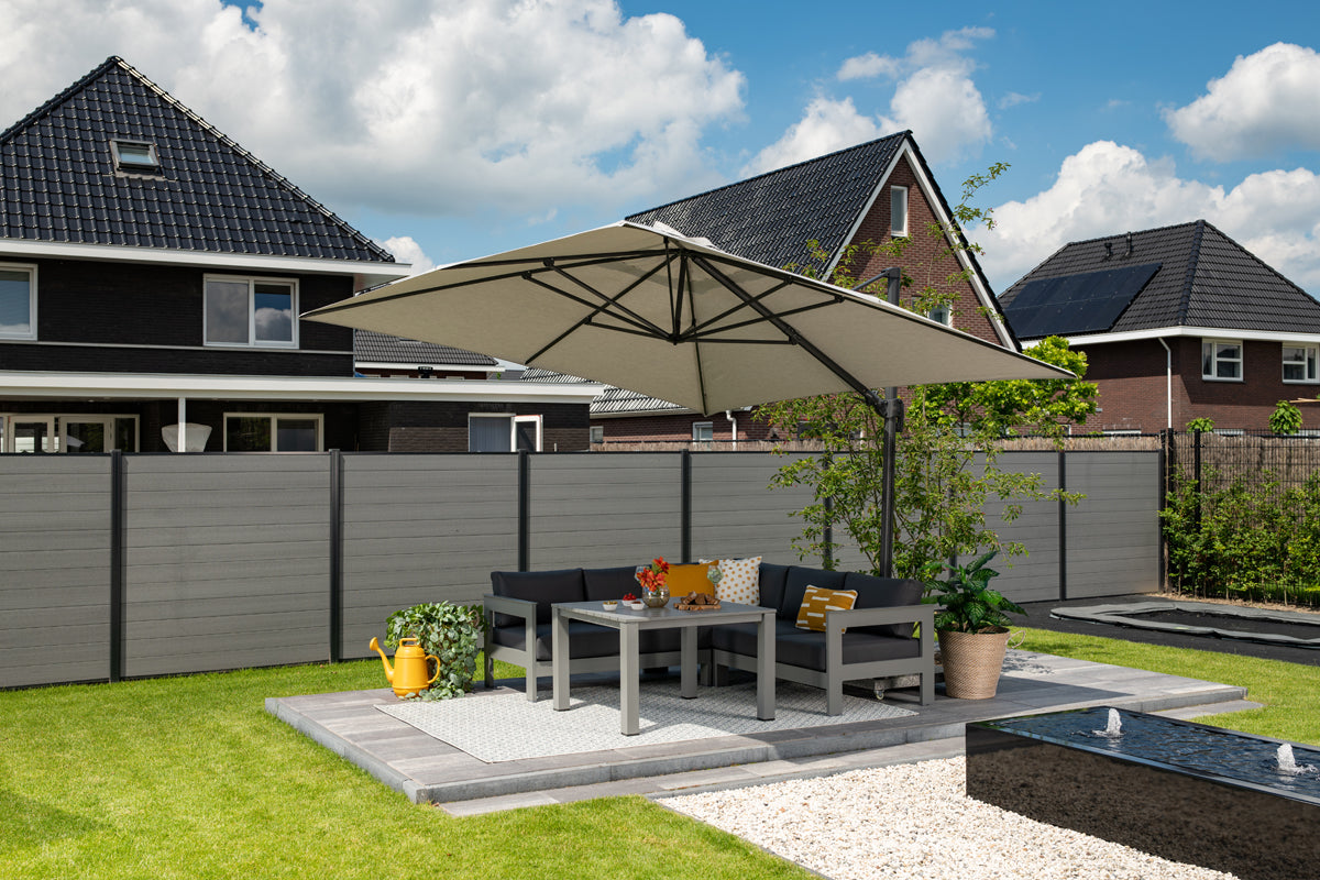 Hawaii 300cm x 300cm Square Cantilever Parasol with Cross Base