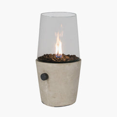 Snug Round Cement Fire Lantern